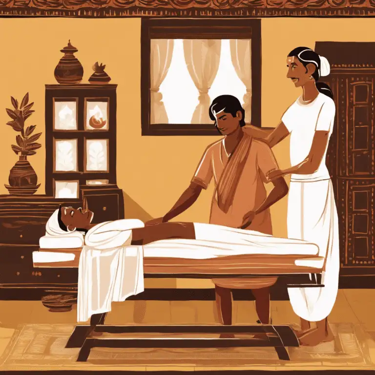 neuroflash Illustration Ayurveda massage with traditional cl e47f04d5 fa53 457d bc6a fda7919eb653 768x768 1