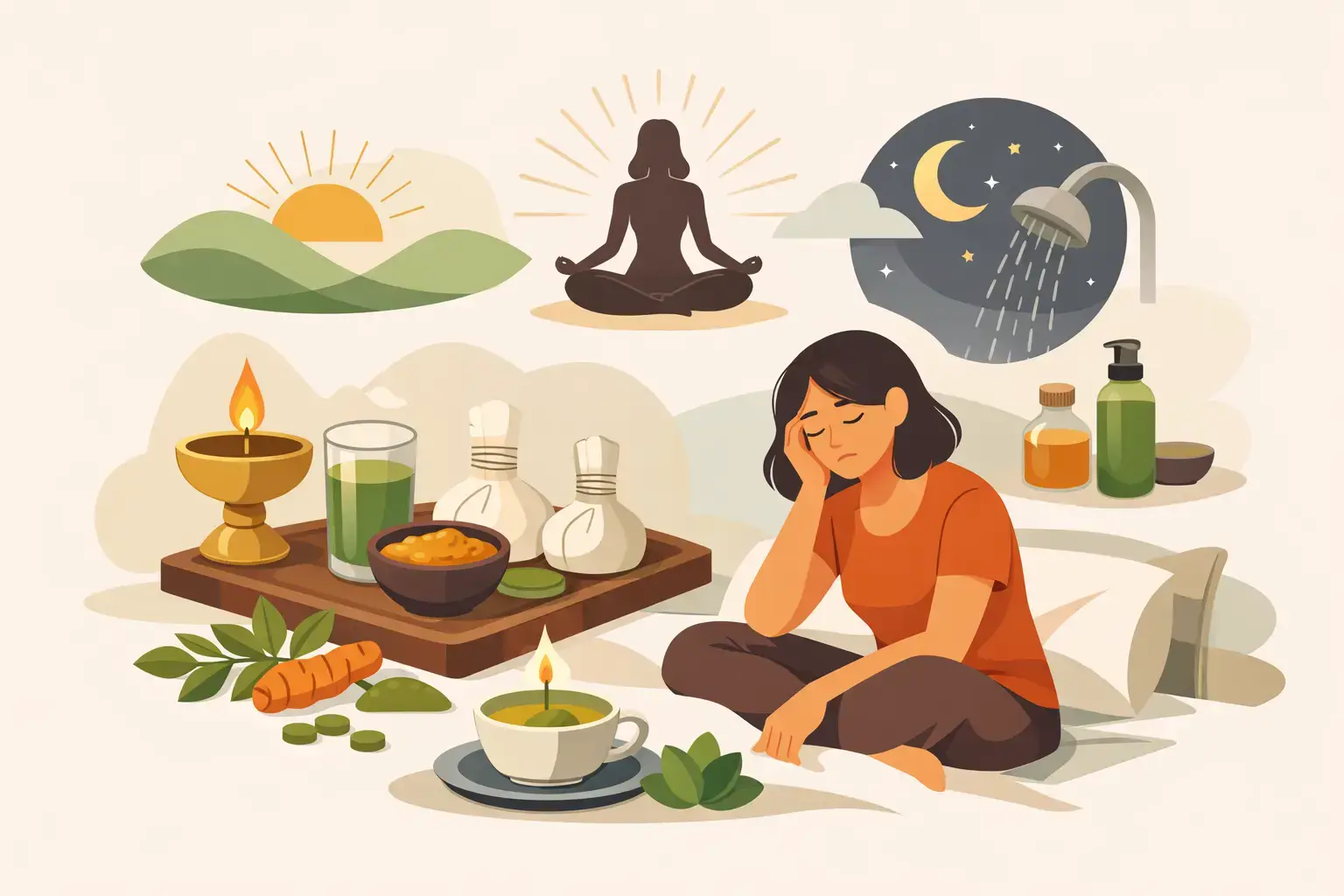 Ayurveda-Tagesroutine bei Erschöpfung