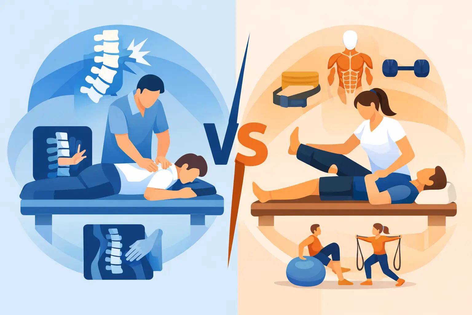 Chiropraktik versus Physiotherapie: Was passt?